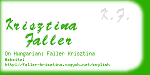 krisztina faller business card
